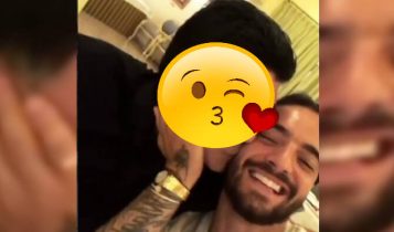 Beso de Maradonna y Maluma