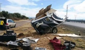 Beto y sus canarios sufren aparatoso accidente camino a una de sus presentaciones