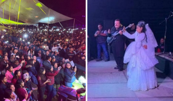 Novios invitan a 300 personas a su boda y ¡llegaron 15 mil!