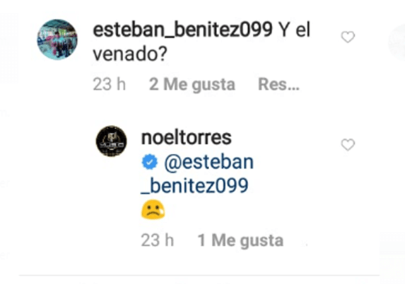 Comentario en publicación de Noel Torres