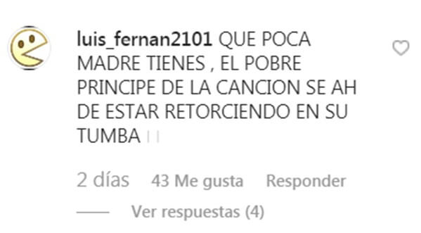 Comentario negativo hacia Maluma 