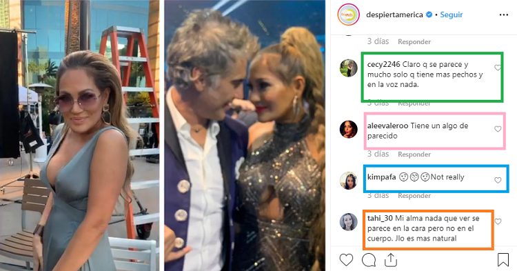 Los comentarios de los internautas fueron variados, algunos a favor y otros en contra del parecido de Connie Peña con Jlo