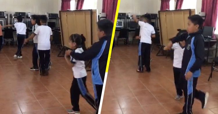 Profesor de Educación Física pone a bailar cumbia a sus alumnos de primaria
