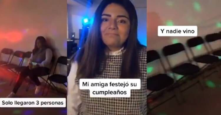 joven embarcada por sus invitados