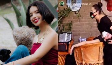 Angela Aguilar casi se desmaya