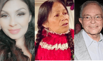 Mirna Velasco y sus padres biológicos