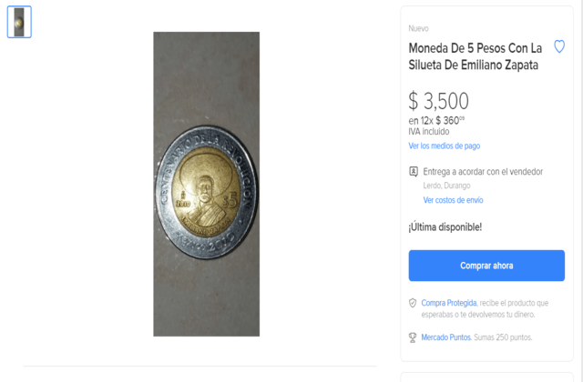 Moneda de 5 pesos